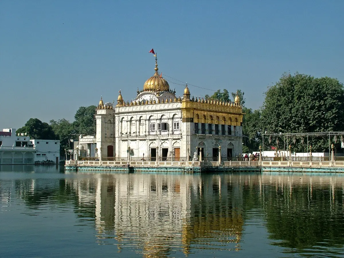The Durgiana Temple in its pool