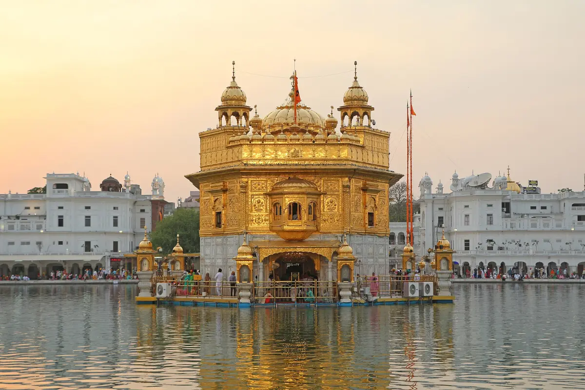 The Golden Temple in soft morning light